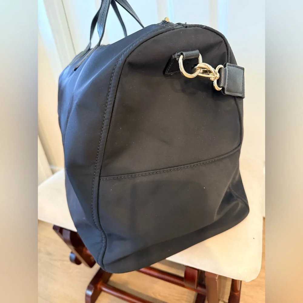 Kate Spade Classic Black Nylon Duffle Weekend Bag - Picture 8 of 13